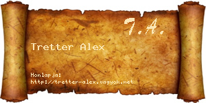 Tretter Alex névjegykártya